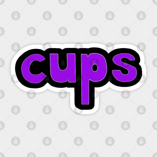 This is the word CUPS Sticker by Embracing-Motherhood